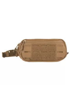 Mil-Tec Laser Cut Waist Bag in Dark Coyote with MOLLE system and velcro
