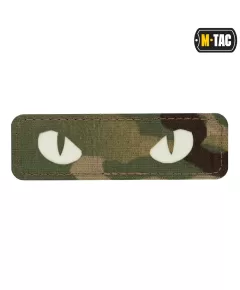M-Tac Morale Patch Phosphorescent Cat Eyes Laser Cut Multicam