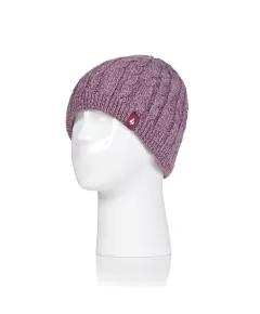 Γυναικείος θερμικός σκούφος Heat Holders σκούρο ροζ