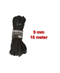 Σχοινί 9 mm 15 Μέτρα Mil-Tec Commando Rope Μαύρο Σχοινί 9 mm 15 Μέτρα Mil-Tec Commando Rope Μαύρο