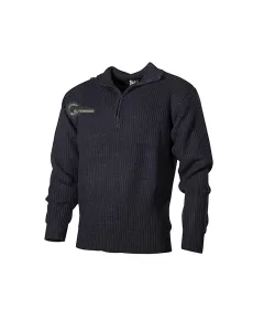 Πουλόβερ Pullover Troyer Black, Clothes Size: S