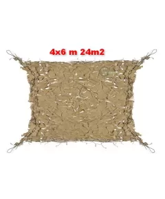Mil-Tec Coyote δίχτυ σκίασης 4x6m με αρτάνι και συρματόσκοινο