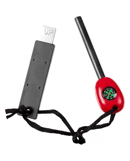 Σπινθηριστής MFH fire starter με πυξίδα και ξύστρα ράβδος 7cm