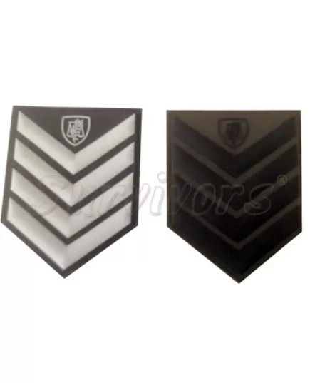 Police Patch 3D Police Insignia Sergeant to be Promoted (For Arm) Low Vis