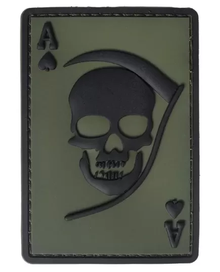 Σήμα Death Ace Με Velcro 3D Λαδί Σήμα Death Ace Με Velcro 3D Λαδί