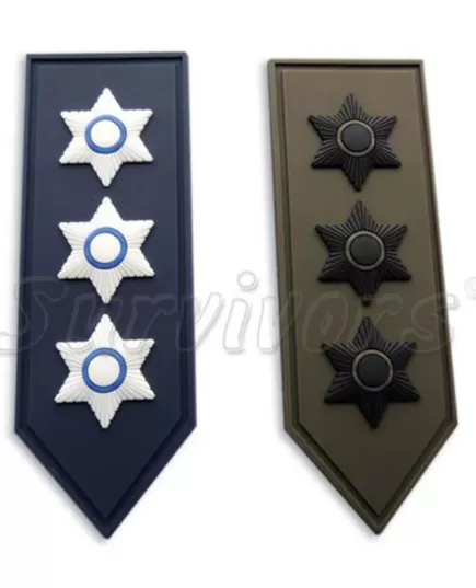 Police Patch 3D Police Captain B (Collar Patch) Colored
