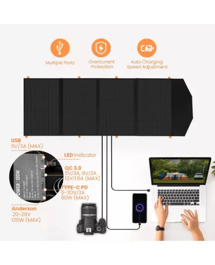 Flex Solar 120 Watt Portable Solar Panel, 8 image