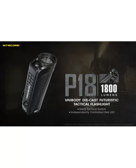 Nitecore Φακός Χειρός με Κόκκινο Led P18 EDC 1800lumen , 2 imageNitecore Φακός Χειρός με Κόκκινο Led P18 EDC 1800lumen, 2 image