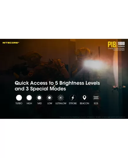 Nitecore Φακός Χειρός με Κόκκινο Led P18 EDC 1800lumen , 7 imageNitecore Φακός Χειρός με Κόκκινο Led P18 EDC 1800lumen, 7 image