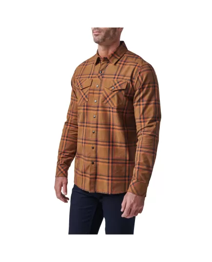 Πουκάμισο 5.11 Gunner Plaid Μακρυμάνικο Roasted Barley tactical