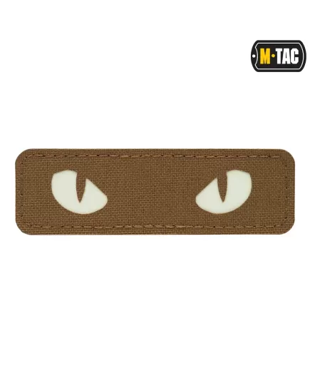 M-Tac Morale Patch Phosphorescent Cat Eyes Laser Cut Coyote
