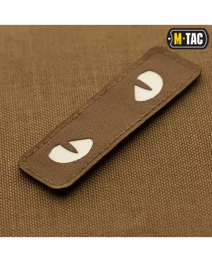 M-Tac Morale Patch Phosphorescent Cat Eyes Laser Cut Coyote, 4 image