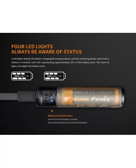 Φορητός Φορτιστής Fenix ARE-X11 Σετ με Μπαταρία 18650 Βattery 3500mAh , 11 imageΦορητός Φορτιστής Fenix ARE-X11 Σετ με Μπαταρία 18650 Βattery 3500mAh, 11 image