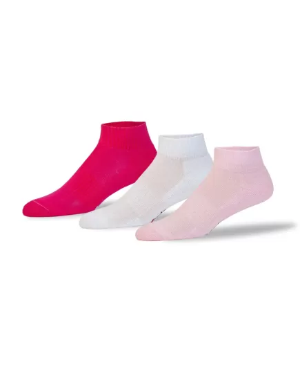 Xcode Socks 3 Pair Sneaker Kids Pink & White, Shoe Size: 31-34, 2 image