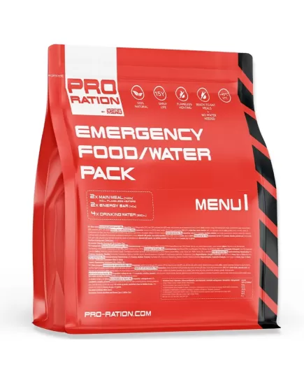Pro Ration Emergency Food-Water Pack Menu 1 Expires in 15 Years