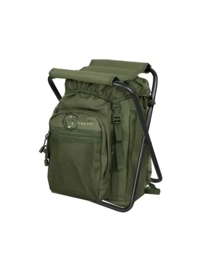 Backpack with stool 20L olive folding chair hunting fishing bag
