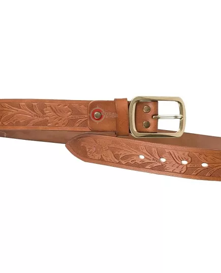 Vintage Western Leather Trousers Belt Brown, Length (cm): 100, 2 image