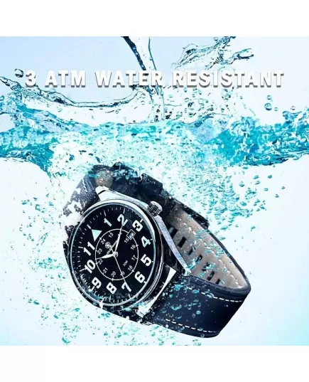Smith & Wesson Civilian Watch Black Leather Strap, 3 image