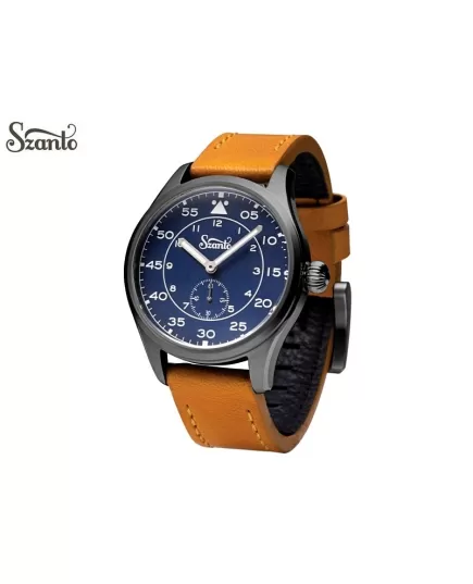 Szanto Heritage Aviator Watch Small Seconds Blue Dial 2756