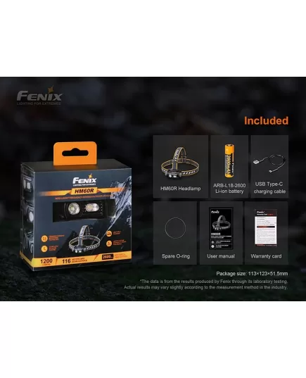 Επαναφορτιζόμενος Φακός Κεφαλής Fenix Outdoor Headlamp HM60R 1200 lumens , 19 imageΕπαναφορτιζόμενος Φακός Κεφαλής Fenix Outdoor Headlamp HM60R 1200 lumens, 19 image