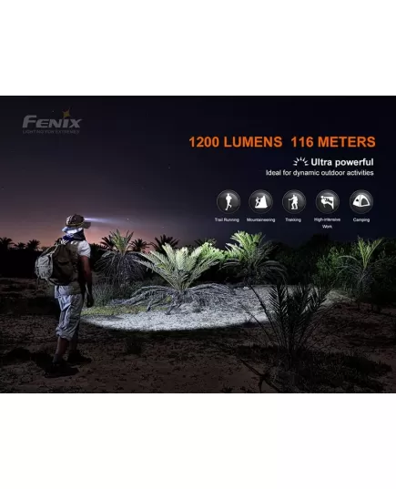 Επαναφορτιζόμενος Φακός Κεφαλής Fenix Outdoor Headlamp HM60R 1200 lumens , 5 imageΕπαναφορτιζόμενος Φακός Κεφαλής Fenix Outdoor Headlamp HM60R 1200 lumens, 5 image
