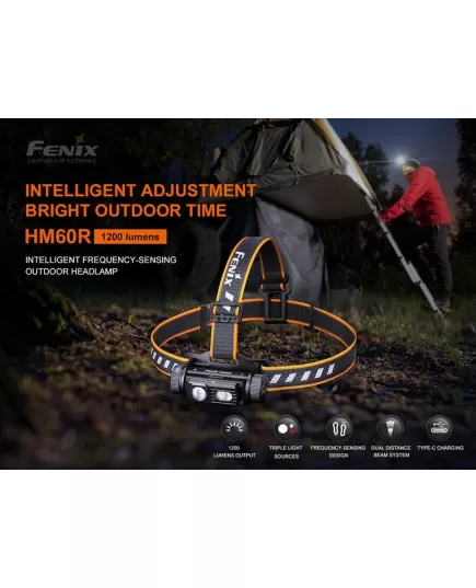 Επαναφορτιζόμενος Φακός Κεφαλής Fenix Outdoor Headlamp HM60R 1200 lumens , 6 imageΕπαναφορτιζόμενος Φακός Κεφαλής Fenix Outdoor Headlamp HM60R 1200 lumens, 6 image