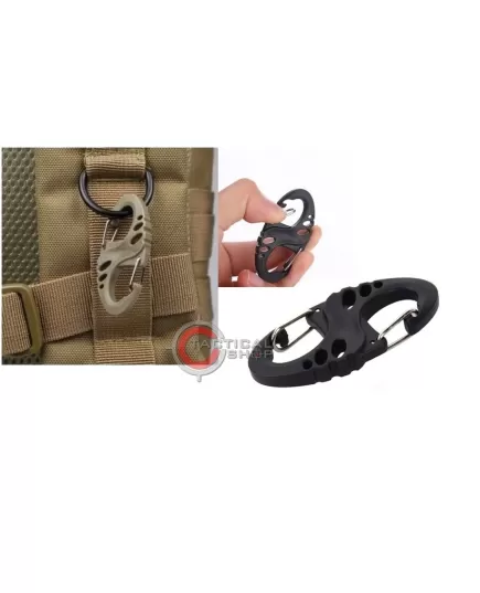 Tactical Mini Carabiner S Type ABS Λαδί , 2 imageTactical Mini Carabiner S Type ABS Λαδί, 2 image