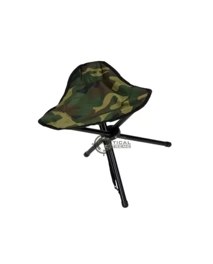 Mil-Tec 3 Leg Folding Stool 44 cm Woodland, 3 image