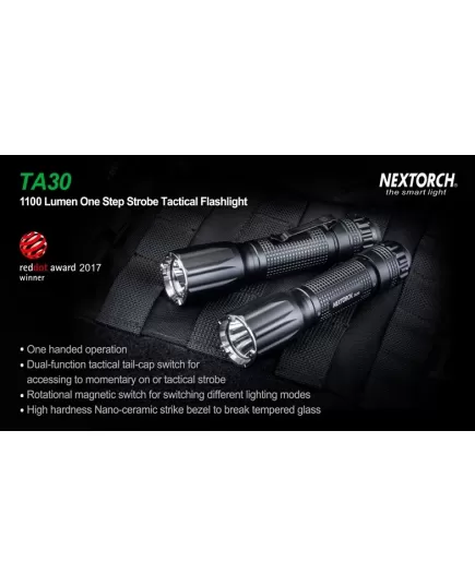 Φακός Nextorch-TA30 1100 Lumens με Επαναφορτιζόμενη Μπαταρία , 8 imageΦακός Nextorch-TA30 1100 Lumens με Επαναφορτιζόμενη Μπαταρία, 8 image