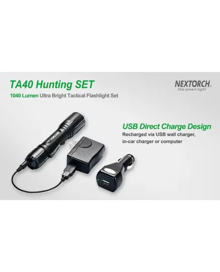 Επαναφορτιζόμενος Φακός Nextorch TA40 Hunting Kit , 10 imageΕπαναφορτιζόμενος Φακός Nextorch TA40 Hunting Kit, 10 image