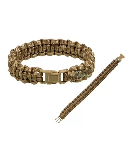Βραχιόλι Επιβίωσης Mil-Tec Paracord Bracelet 15mm Coyote, Μέγεθος Ρούχου: S Βραχιόλι Επιβίωσης Mil-Tec Paracord Bracelet 15mm Coyote, Μέγεθος Ρούχου: S