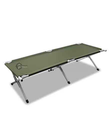 Miltec US Style Aluminium Folding Cot Olive W. Bag