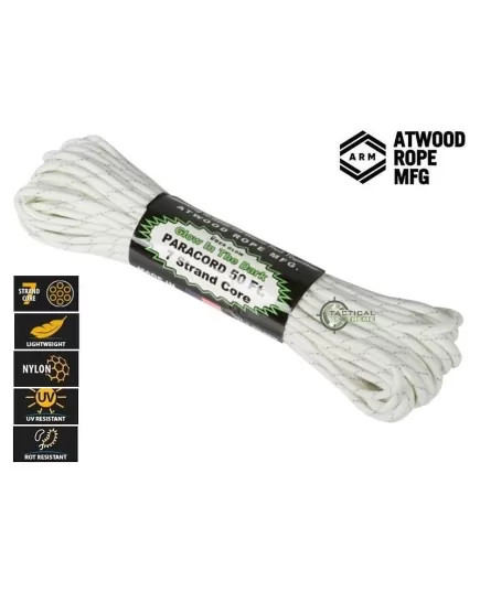 Φωσφορίζον Σχοινί Paracord Uber Glow Reflective Cord 15m White Φωσφορίζον Σχοινί Paracord Uber Glow Reflective Cord 15m White