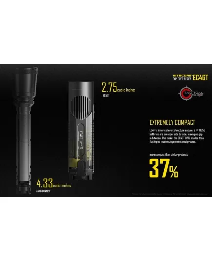 Φακός Led Nitecore Explorer EC4GT 1000 Lumens , 7 imageΦακός Led Nitecore Explorer EC4GT 1000 Lumens, 7 image