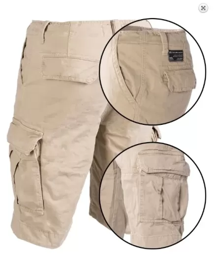 Βερμούδα Mil-Tec Vintage Survival Shorts Prewash Khaki, Μέγεθος Ρούχου: S , 2 imageΒερμούδα Mil-Tec Vintage Survival Shorts Prewash Khaki, Μέγεθος Ρούχου: S, 2 image