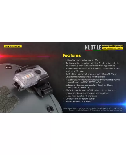 Nitecore Headlamp Nu07Le LED Flashlight, 16 image